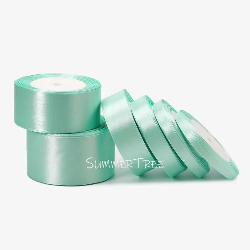 Satin Ribbon 25yards 6mm - 50mm Sash Gift Wrap Bow Handmade DIY Craft Halloween Christmas Wedding Birthday Party Decoration