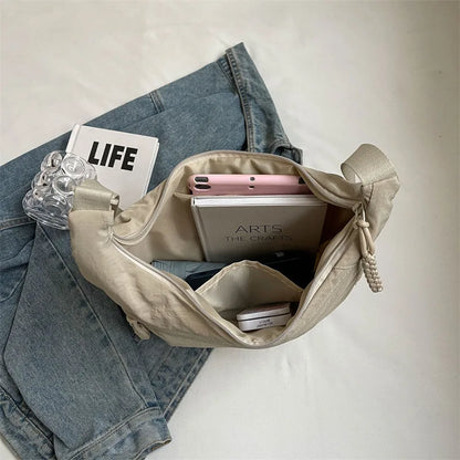 High-Capacity Nylon Crossbody Shoulder Bag for Women
