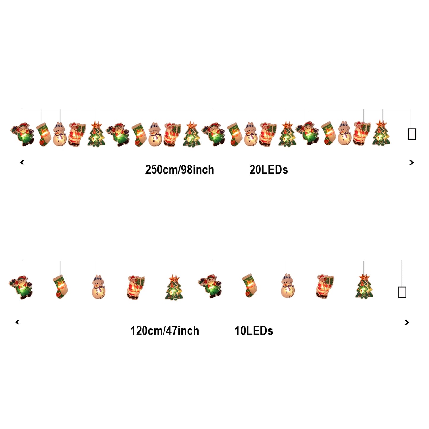 LED Christmas Tree Snowman Snowflake LED String Lights Home Window Ornament Lamp For New Year Party Garden Decoration