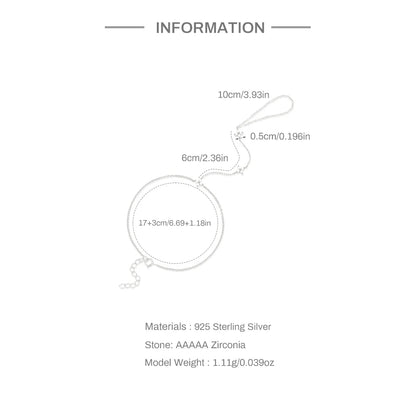 Aide 925 Sterling Silver Fine Jewelry Geometric Lucky Flower CZ Sparking Zircon Bracelets For Women Hand Chain Bracelets Jewelry