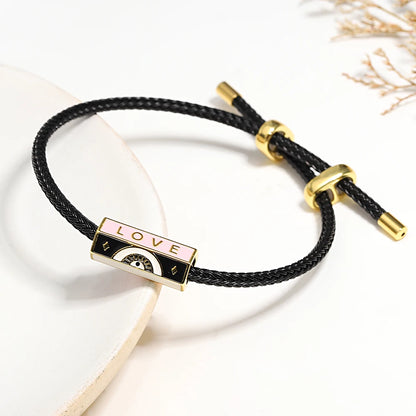 Red String Braided Charm Bracelet – Unisex Adjustable Stainless Steel