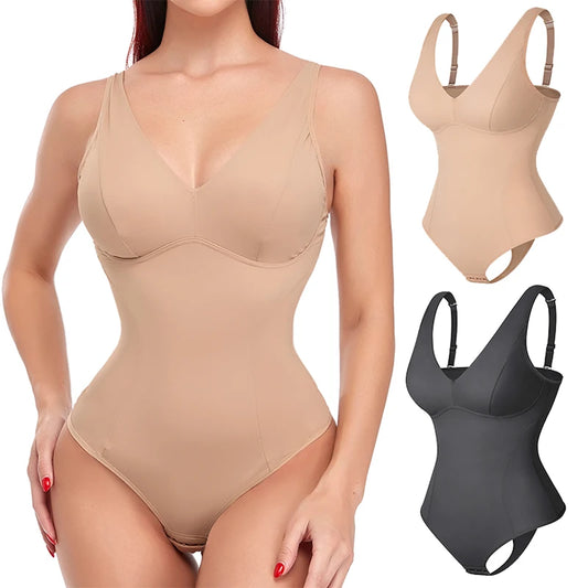 Women's Shapewear Bodysuit with Built-in Bra & Tummy Control