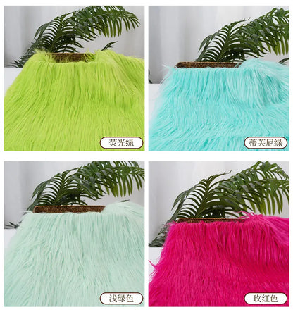 25x45cm 9cmPile Faux Fur Fabric For Sewing Doll Toy Beard Hair DIY Patchwork Material Accessories Home Decoration Cosplay Fabric