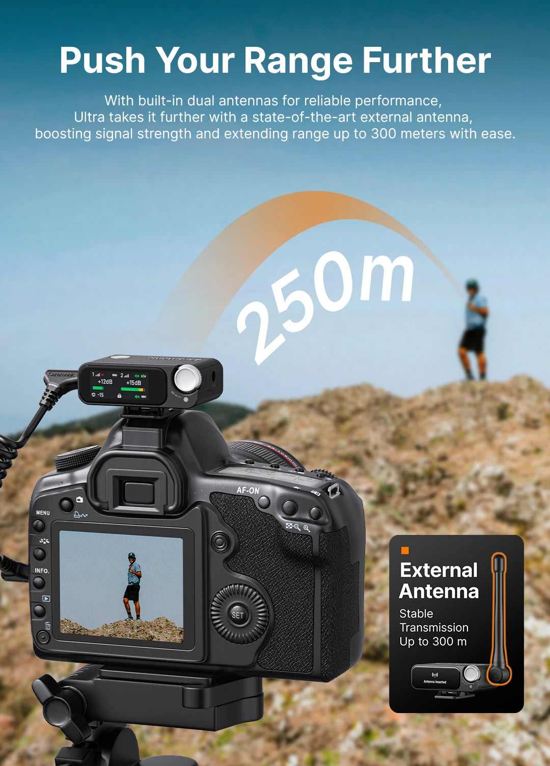 Saramonic Ultra Wireless Lavalier Microphone for iPhone Android USB-C Smartphones DSLR Cameras Streaming Video Recording Youtube