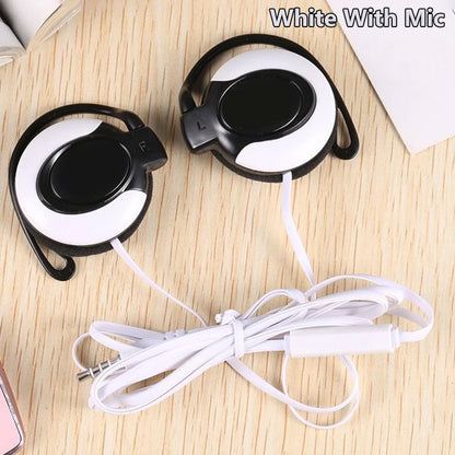 Wired Headphones Stereo 3.5MM Ear Hook Music Game Earphone With Mic For Mobile Phone PC Laptop Mp3 Mp4 Wired Headset