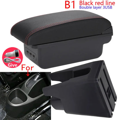 For Citroen C1 Armrest Box For Peugeot 107 Toyota Aygo BJ Armrest Car Accessories Store box Interior detail Simple installation