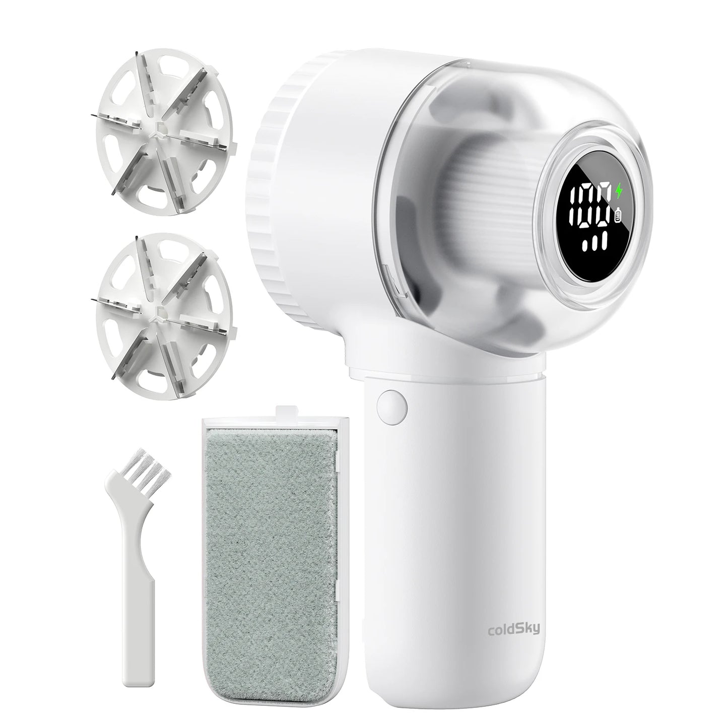 Fabric Shaver, 2 in 1 Rechargeable Lint Remover with Brush with Digital Display 3 Speeds Lint Shaver for Clothes Sofa Bedding
