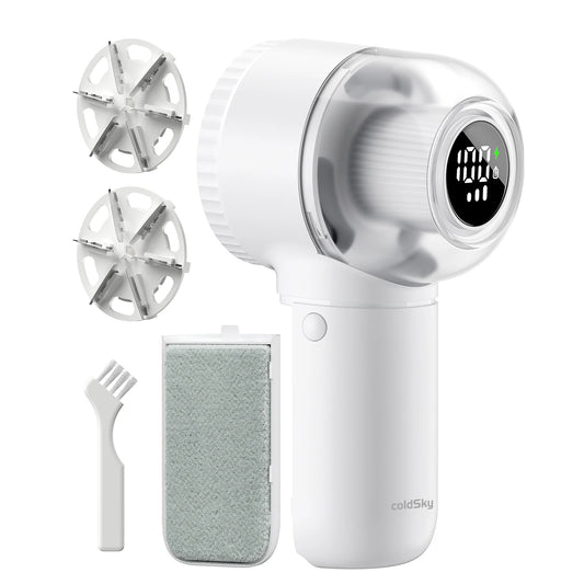 Fabric Shaver, 2 in 1 Rechargeable Lint Remover with Brush with Digital Display 3 Speeds Lint Shaver for Clothes Sofa Bedding