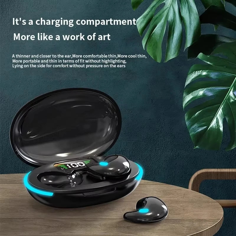 Mini Wireless X55 In-Ear Sleep Bluetooth Earphones TWS Invisible Stereo Headphones with Microphone for HD Calls Headset