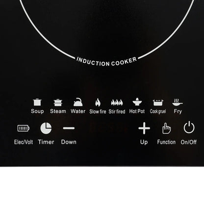 Portable 750W Induction Cooktop - Compact Electric Stove for Kitchen Countertop Use