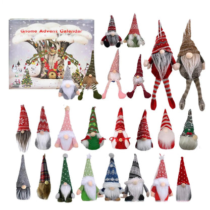 2025 new Christmas Advent Calendar 24 Day Christmas Gnome Advent Calendar Christmas Decor Calendar Gift