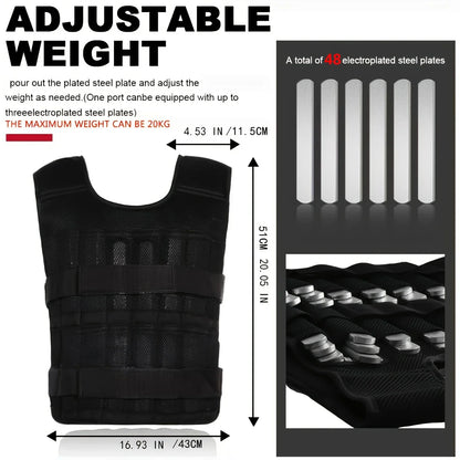 Adjustable Weighted Vest & Ankle/Wrist Weights Set – Strength Training Gear