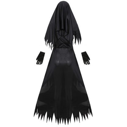 Halloween Costume for Women Nun Costume Cosplay Costumes Vampire Demon Costume Cross Print Long Dress Party Clothes