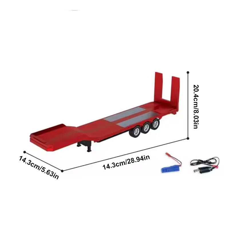 HUINA 770S Rc Truck Trailer Tractor 1/18 1501 Remote Control Car 19 Ch Electric Machine Engineering Cars Radio Controlled Toys