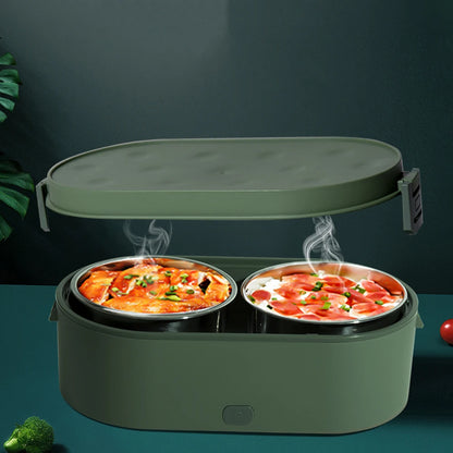 Portable USB Rechargeable Electric Lunch Box – Fast Heating & Leakproof Food Warmer