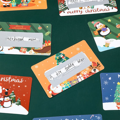 Christmas Scratch Cards Merry Christmas Decorations for Home 2025 Navidad Natal DIY Surprise Gifts Xmas Ornament New Year 2026