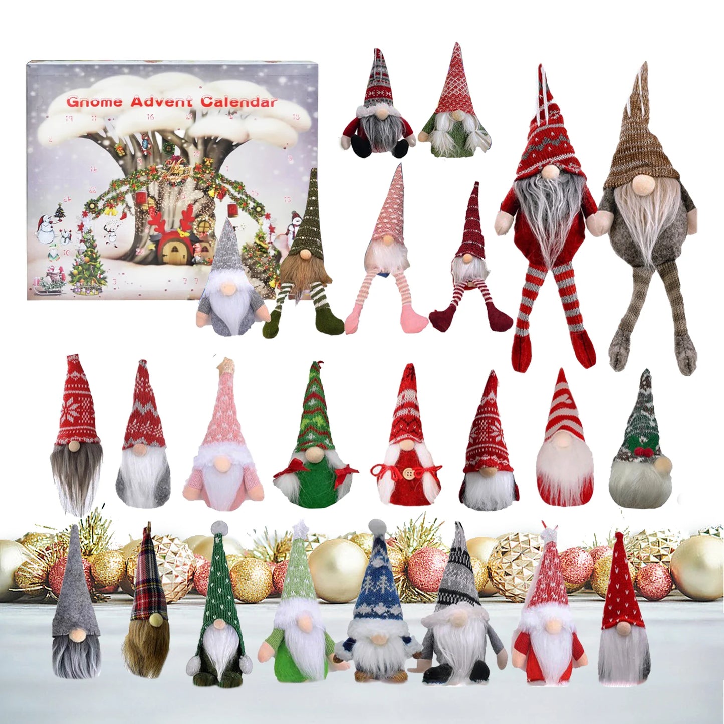 2025 new Christmas Advent Calendar 24 Day Christmas Gnome Advent Calendar Christmas Decor Calendar Gift