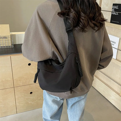 High-Capacity Nylon Crossbody Shoulder Bag for Women