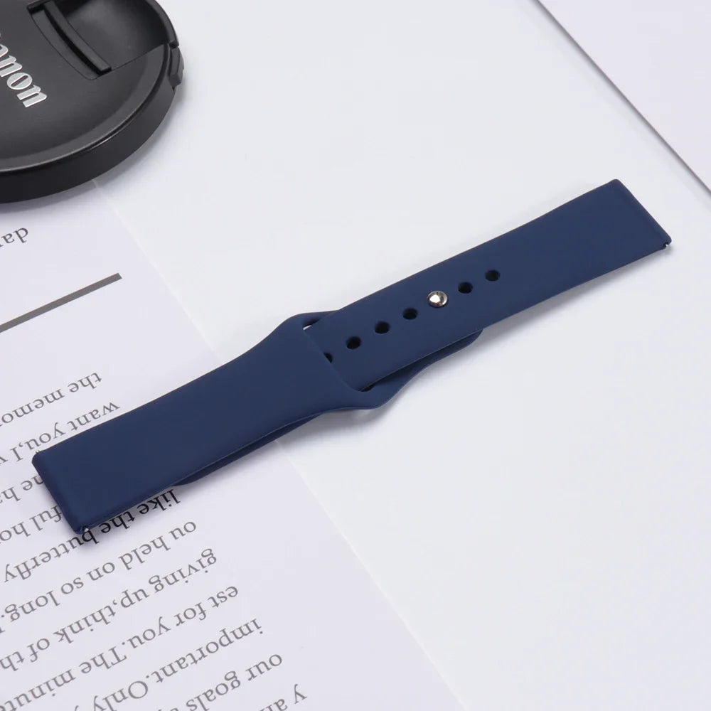 20mm 22mm strap For Samsung Galaxy watch 5 pro/6/4/Classic/Active 2/Gear S3 frontier silicone bracelet Huawei GT 2/2e/3 pro band