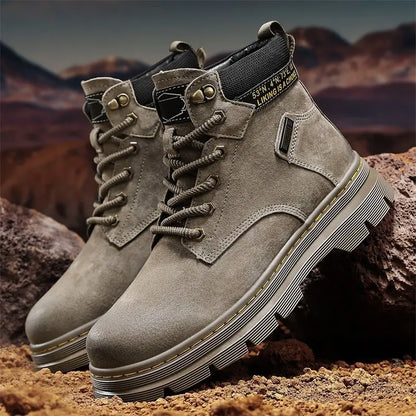 Vanmie Winter Men Boots Fashion Men's Winter Ankle Boots for Men Women Warm Fur Timber Boots Male Ladies Winter Booties