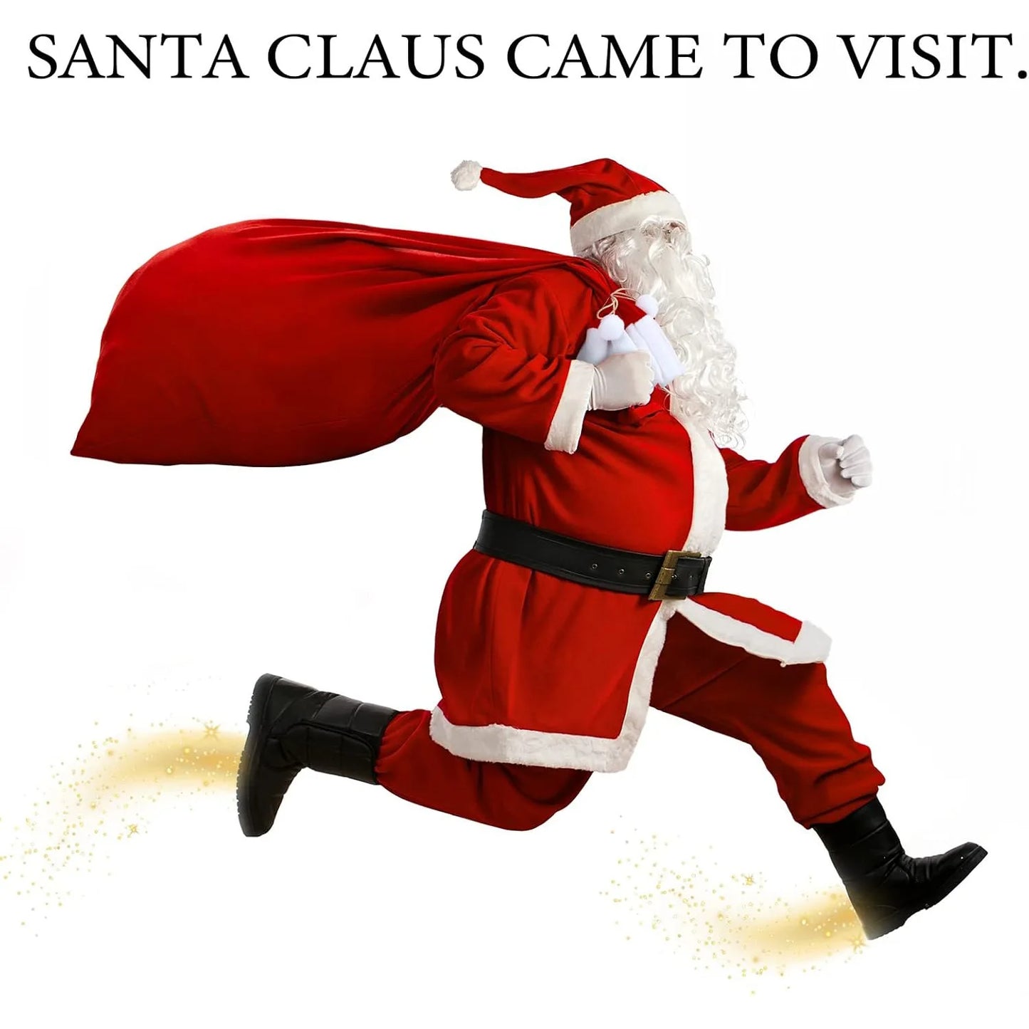 Large Red Velvet Christmas Bag with White Pompom , Fluffy Gift Storage Pouch for Presents, Festive Holiday Organizer Suitable