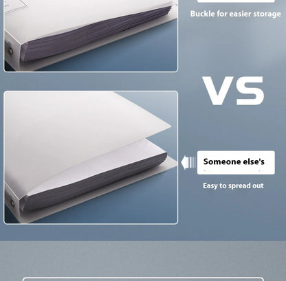 NONE Four Hole A4 Punched Binder 4-hole Folder Data Book Storage Book Clip Shell Insert Bag Paper Binding clip Office Notes