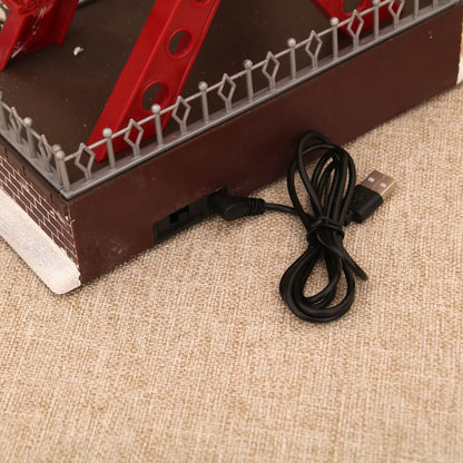 Xmas Santa Claus Spinning Light Up Ferris Wheel Octavo 2025 New Year Christmas Gift Christmas Home Party Decoration Ornament