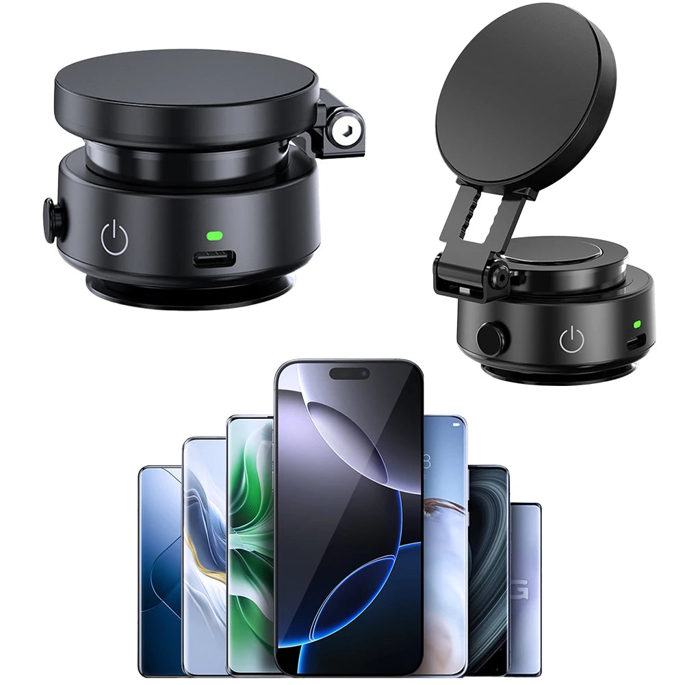 For Magsafe Magnetic Vacuum Adsorption Suction Cup Bracket 360° Rotatable Folding Magnetic Car Stable Holder for Magsafe iPhone