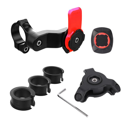 Motorcycle Bike Phone Holder Shock Absorber Quad Lock MTB Handlebar Phone Stand 360° Rotatable GPS Navigation Support Bracket