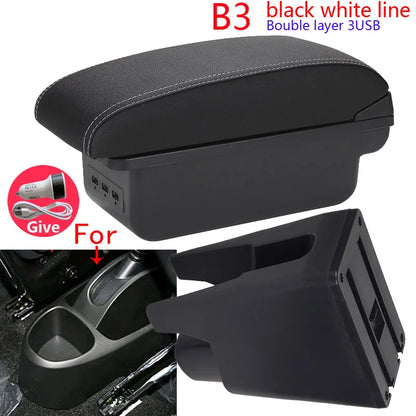 For Citroen C1 Armrest Box For Peugeot 107 Toyota Aygo BJ Armrest Car Accessories Store box Interior detail Simple installation