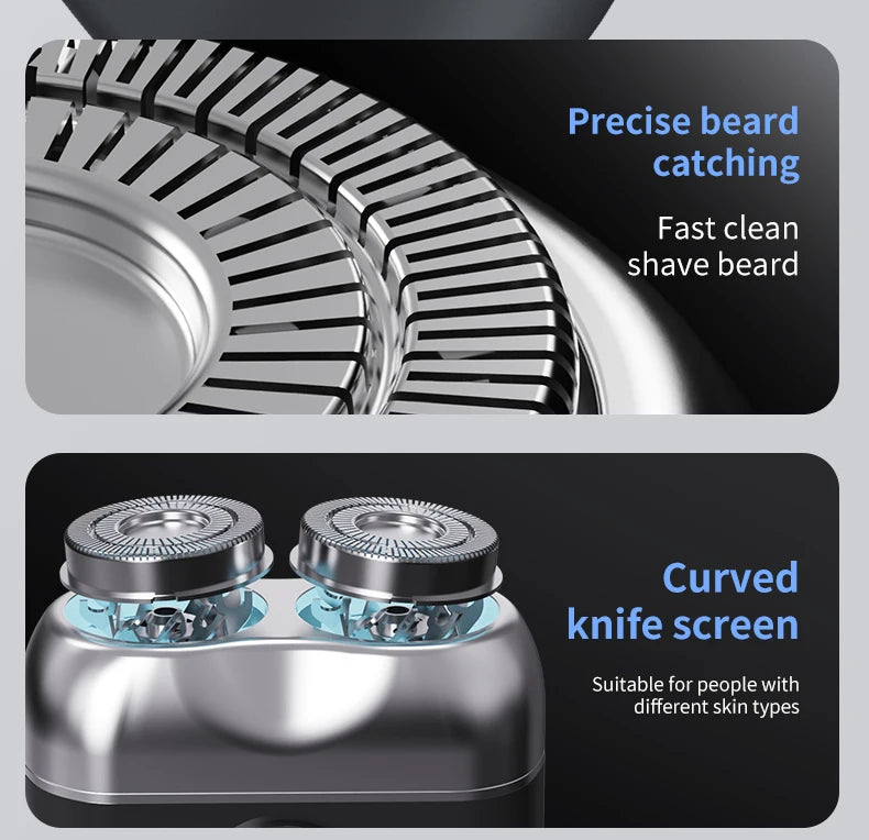 Mini electric shaver, compact and fast charging for home use, men's car shaver, portable for home use, gift for father and boyfr