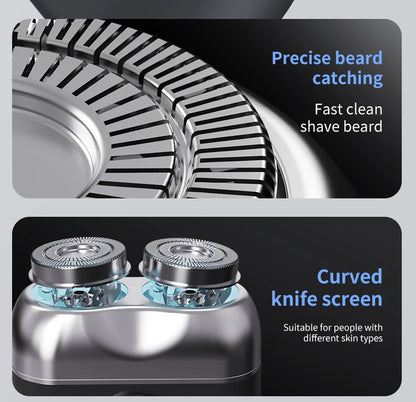 Mini electric shaver, compact and fast charging for home use, men's car shaver, portable for home use, gift for father and boyfr