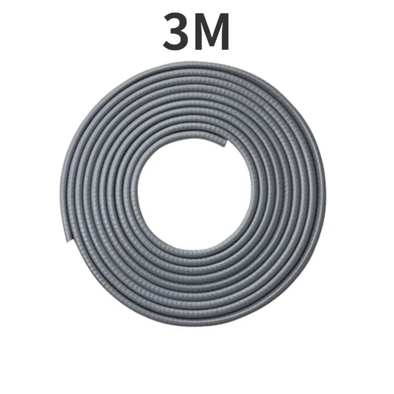 2/3/5M Car Door Anti Collision Strip with Steel Disc Bumper Trim Edge Scratch Protector Strip Sealing Guard Styling Car Decor