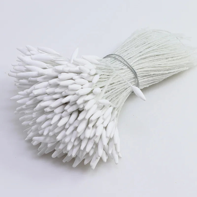 2MM 370Pcs/Lot Matte Pointed Core Stamen Manual Flower Stamen Hairpin Hair Decoration DIY Material Simulation Flower Accessories