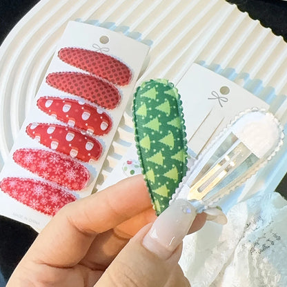 6/10Pcs/Set Cute Children's Halloween Bangs Hair Accessories Girls' Christmas Gifts Featuring Sweet And Non Damaging Hair Clips