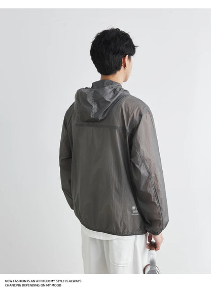Men’s UPF 50+ Ice Silk Sun Protection Jacket – Lightweight, Breathable, Summer UV Hoodie