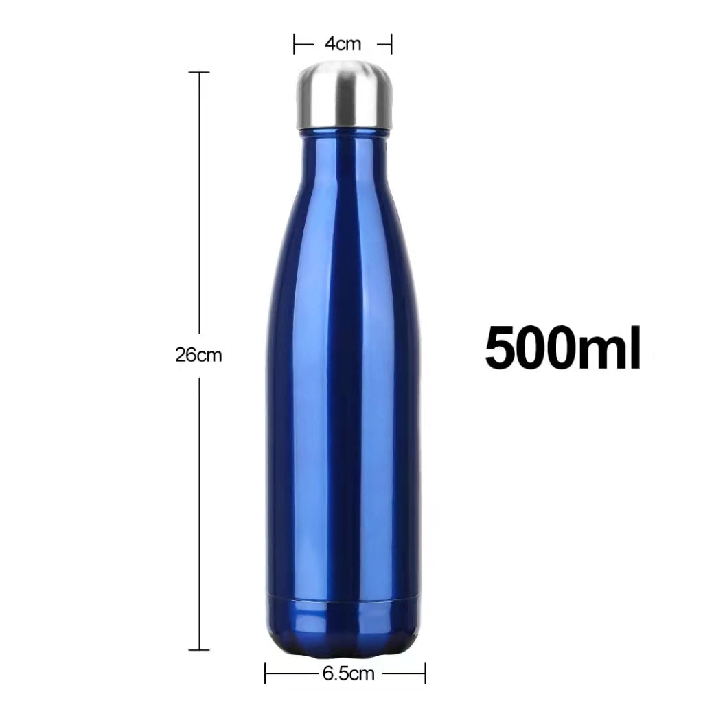 500ml Stainless Steel Water Bottle Cola Water Beer Thermos Double-Wall Insulated Vacuum Flask BPA Free Thermos for Sport Bottles