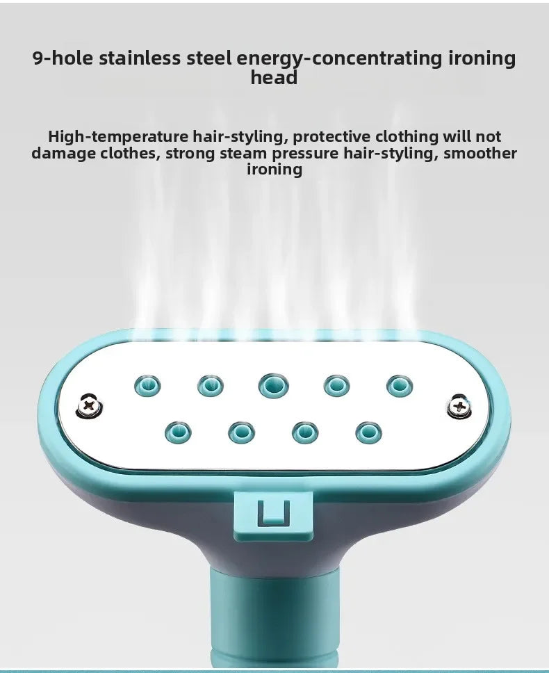 EU Handheld Double Rod Home Garment Steamer Equipment Standing Steam Iron Vertical Fast Heating Clothes Drying Ironing Machine