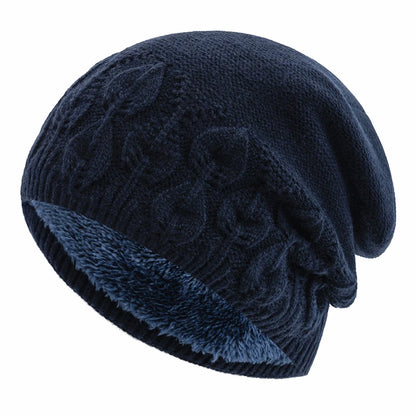 New Style Winter Hat Fashion Plush Fur Lined Hat For Men And Women Outdoor Peacock Feathers Figure Beanie Keep Warm Winter Cap