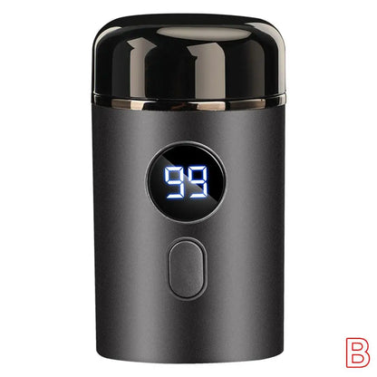 Men's electric mini shaver, dry and wet dual-use shaver, LED digital display rechargeable car shaver, home travel shaver
