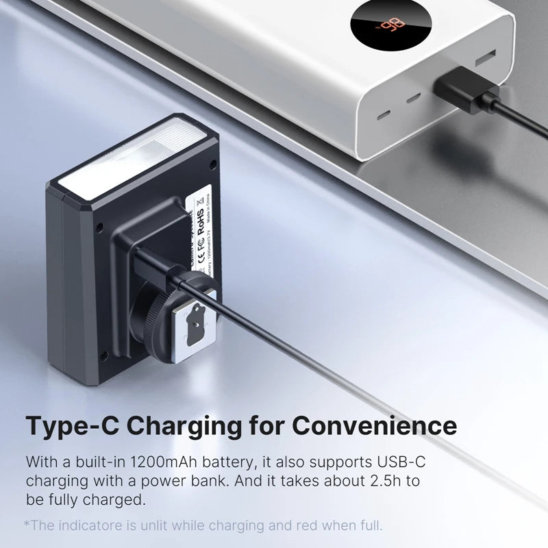 Ulanzi F12 Mini Camera Flash Speedlite GN12 6500K Standard Hot Shoe Mount for Sony Canon Nikon Panasonic Olympus DSLR Camera