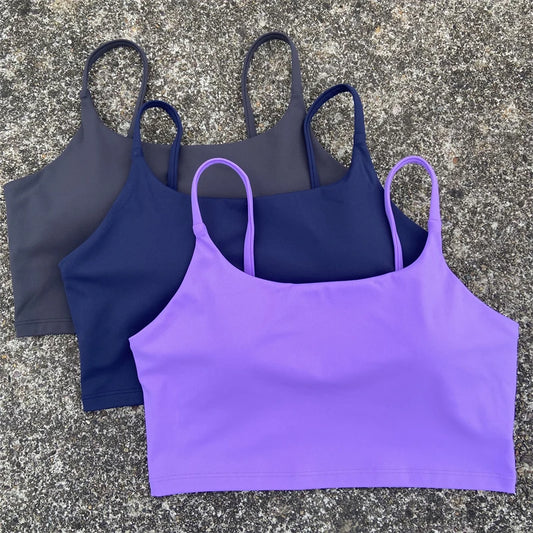 High-Support Sports Bra for Women - Backless, Removable Pads & Breathable