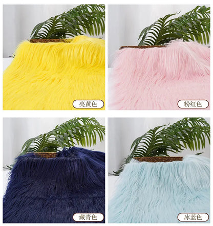 25x45cm 9cmPile Faux Fur Fabric For Sewing Doll Toy Beard Hair DIY Patchwork Material Accessories Home Decoration Cosplay Fabric