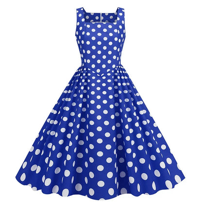 Polka Dot A-Line Mini Dress – Sleeveless Summer Casual