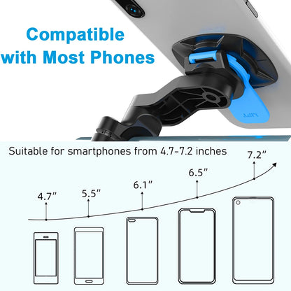 Motorcycle Bike Phone Holder Stand Bicycle Quad Lock Phone Holder Bike Holder 360° Rotatable Navigation Support Security Bracket