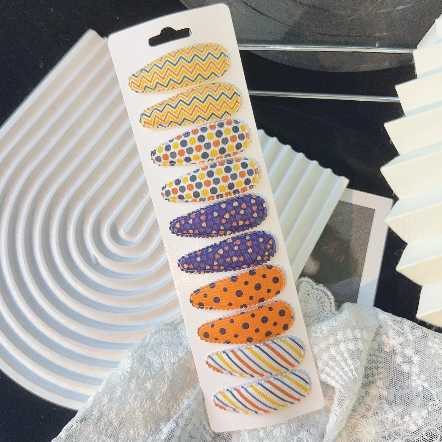 6/10Pcs/Set Cute Children's Halloween Bangs Hair Accessories Girls' Christmas Gifts Featuring Sweet And Non Damaging Hair Clips