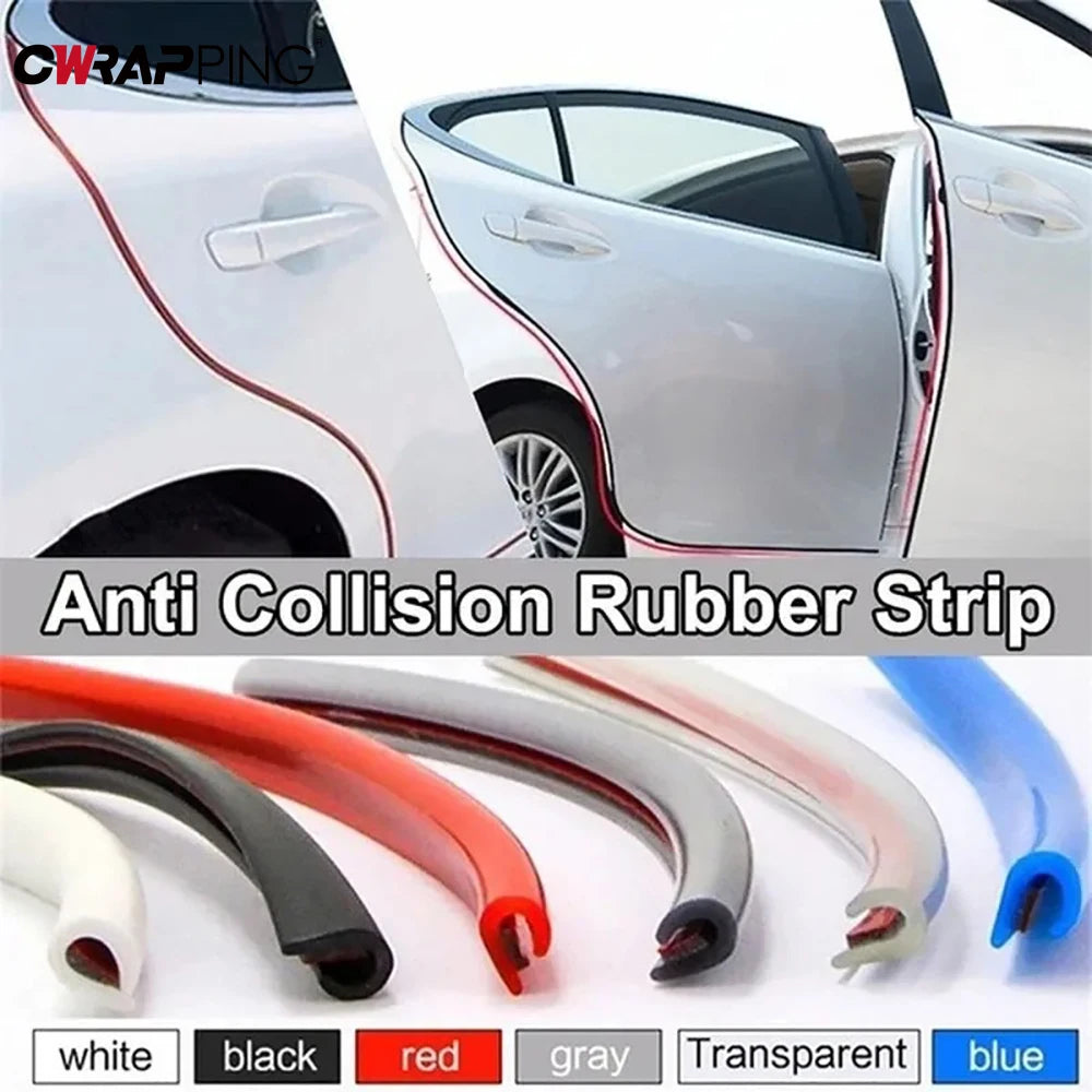 5M Transparent Car Door Edge PVC Scratch Protector Strips Car Anti-collision Sealing Strip Door Anti-scratch Transparent Strip