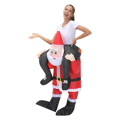 Christmas Inflatable Costume Santa Claus Snowman Gingerbread Tree Adult  Party Masquerade Role Play Holiday Gift