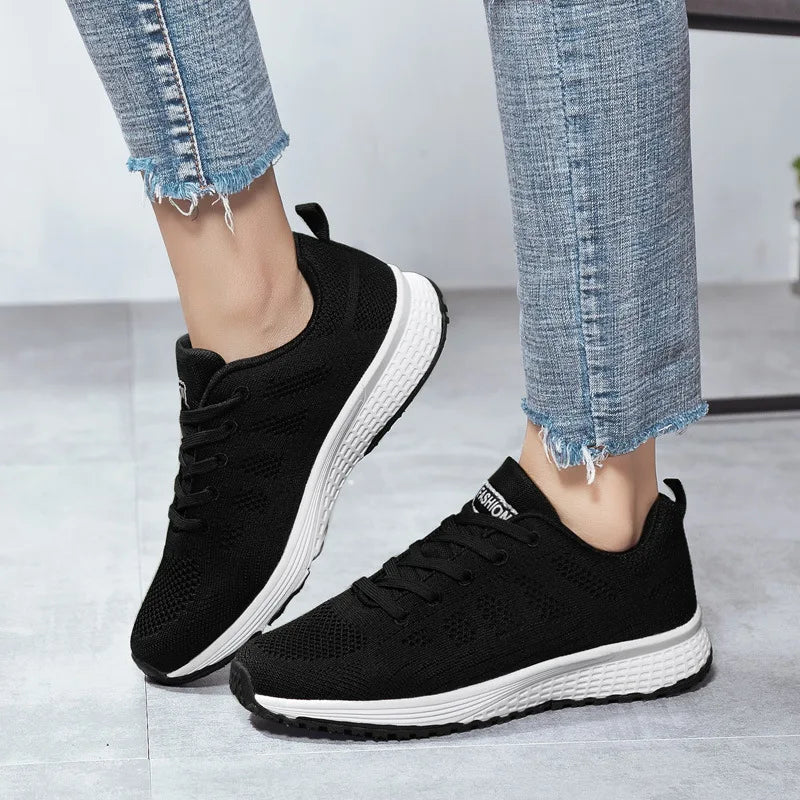 Women’s Mesh Breathable Sneakers – Lightweight Casual Vulcanized Shoes for Summer & Everyday Wear