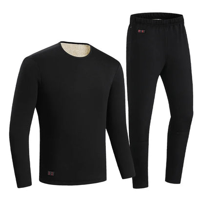 30 Zones Heating Heated Underwear Women Men Motorcycle Jacket USB Electric Heating Underwear Fleece